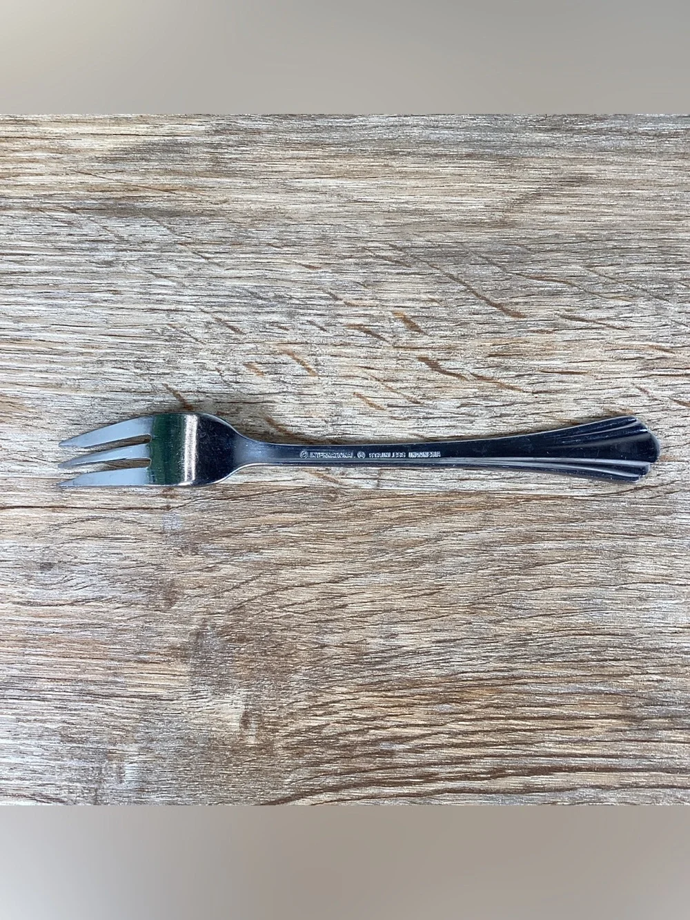 Vintage Brilliant Cut Crystal Nappy Dish with Cocktail Fork
